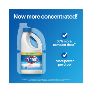 Clorox® Disinfecting Bleach, Concentrate Liquid, 42 fl oz (1.3 quart), Clear (CLO32260)