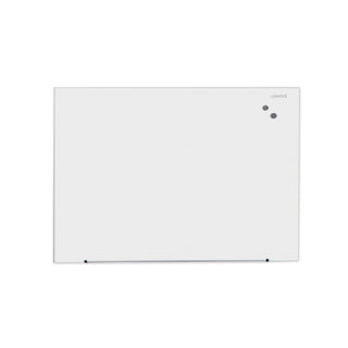 Universal® Frameless Magnetic Glass Marker Board, 48 x 36, White Surface (UNV43203)