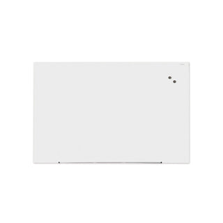 Universal® Frameless Magnetic Glass Marker Board, 72 x 48, White Surface (UNV43204)
