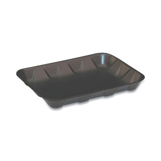 Pactiv Evergreen Supermarket Trays, #4D, 1-Compartment,9.58 x 7.08 x 1.25, Black, 400/Carton (PCT51P904D)