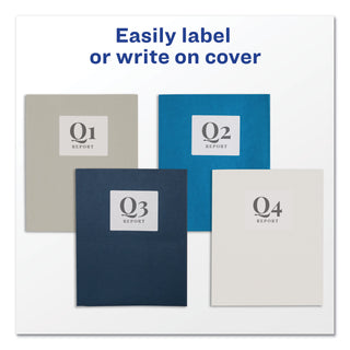 Avery® Two-Pocket Folder, 40-Sheet Capacity, Gray, 25/Box (AVE47990)