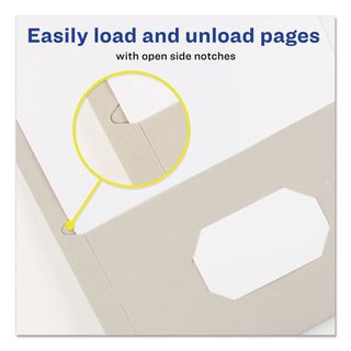 Avery® Two-Pocket Folder, 40-Sheet Capacity, Gray, 25/Box (AVE47990)
