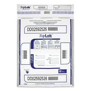 TripLOK™ Deposit Bag, 12 x 16, 2 mil Thick, Plastic, White, 100/Pack (CNK585043)