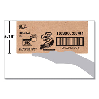 Coffee mate® Liquid Coffee Creamer, French Vanilla, 0.38 oz Mini Cups, 180/Carton (NES35070)