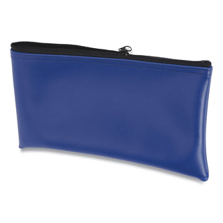 CONTROLTEK® Fabric Deposit Bag, 6 x 11 x 1, Vinyl, Blue (CNK530979)