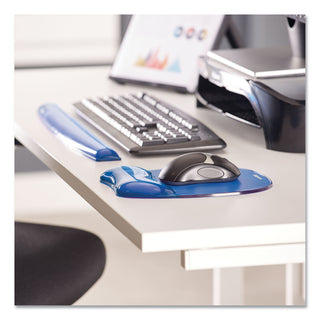 Fellowes® Gel Crystals Keyboard Wrist Rest, 18.5 x 2.25, Blue (FEL91137)
