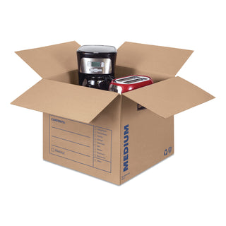 Bankers Box® SmoothMove Basic Moving Boxes, Regular Slotted Container (RSC), Medium, 18" x 18" x 16", Brown/Blue, 20/Bundle (FEL7713901)