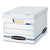 Bankers Box® STOR/FILE Basic-Duty Storage Boxes, Letter/Legal Files, 12.5" x 16.25" x 10.5", White/Blue, 12/Carton (FEL00703)