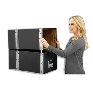 Bankers Box® STAXONSTEEL Maximum Space-Saving Storage Drawers, Letter Files, 14" x 25.5" x 11.13", Black, 6/Carton (FEL00511)
