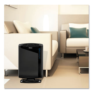 Fellowes® HEPA and Carbon Filtration Air Purifiers, 300 to 600 sq ft Room Capacity, Black (FEL9286201)