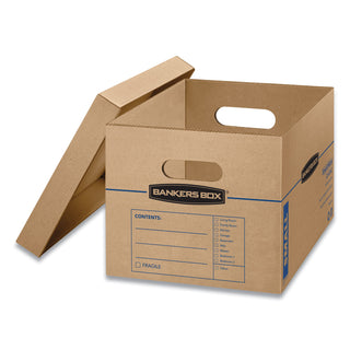 Bankers Box® SmoothMove Classic Moving/Storage Boxes, Half Slotted Container (HSC), Small, 12" x 15" x 10", Brown/Blue, 20/Carton (FEL7714210)
