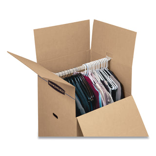 Bankers Box® SmoothMove Wardrobe Box, Regular Slotted Container (RSC), 24" x 24" x 40", Brown/Blue, 3/Carton (FEL7711001)
