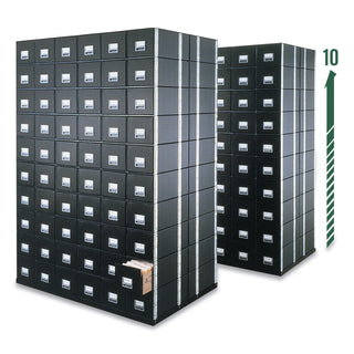 Bankers Box® STAXONSTEEL Maximum Space-Saving Storage Drawers, Letter Files, 14" x 25.5" x 11.13", Black, 6/Carton (FEL00511)