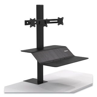 Fellowes® Lotus VE Sit-Stand Workstation - Dual, 29" x 28.5" x 42.5", Black (FEL8082001)