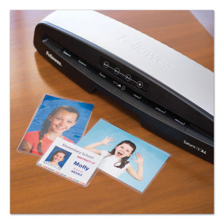 Fellowes® Laminating Pouches, 5 mil, 3.88" x 2.63", Gloss Clear, 25/Pack (FEL52007)