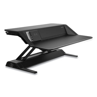 Fellowes® Lotus DX Sit-Stand Workstation, 32.75" x 24.25" x 5.5" to 22.5", Black (FEL8080301)