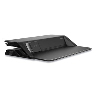 Fellowes® Lotus DX Sit-Stand Workstation, 32.75" x 24.25" x 5.5" to 22.5", Black (FEL8080301)