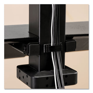 Fellowes® Lotus VE Sit-Stand Workstation - Dual, 29" x 28.5" x 42.5", Black (FEL8082001)