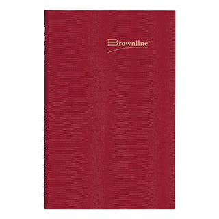 Brownline® CoilPro Daily Planner, 10 x 7.88, Red Cover, 12-Month (Jan to Dec): 2026 (REDC550CRED)