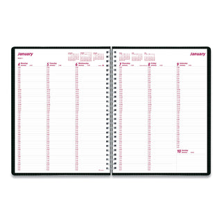 Brownline® DuraFlex Weekly Planner, 11 x 8.5, Black Cover, 12-Month (Jan to Dec): 2025 (REDCB950VBLK)