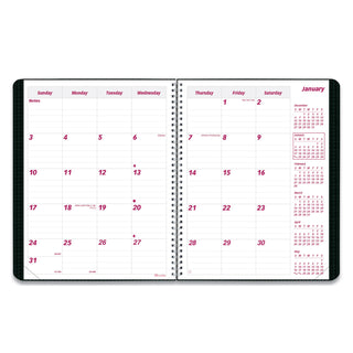 Brownline® DuraFlex 14-Month Planner, 8.88 x 7.13, Black Cover, 14-Month: Dec 2025 to Jan 2027 (REDCB1200VBLK)
