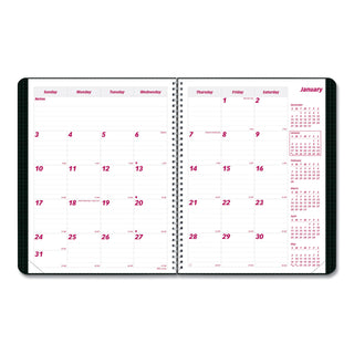 Brownline® DuraFlex 14-Month Planner, 11 x 8.5, Black Cover, 14-Month: Dec 2024 to Jan 2026 (REDCB1262VBLK)