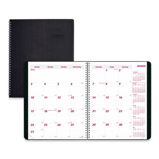 Brownline® DuraFlex 14-Month Planner, 11 x 8.5, Black Cover, 14-Month: Dec 2024 to Jan 2026 (REDCB1262VBLK)