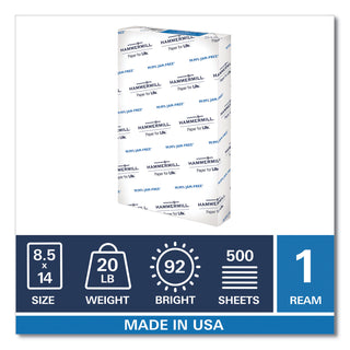 Hammermill® Copy Plus Print Paper, 92 Bright, 20 lb, 8.5 x 14, White, 500/Ream (HAM105015)