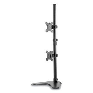 Fellowes® Professional Series Freestanding Dual Stacking Monitor Arm, For 32" Monitors, 15.3" x 35.5" x 11", Black, Supports 17 lb (FEL8044001)