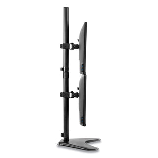 Fellowes® Professional Series Freestanding Dual Stacking Monitor Arm, For 32" Monitors, 15.3" x 35.5" x 11", Black, Supports 17 lb (FEL8044001)