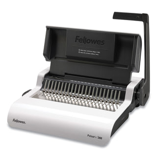 Fellowes® Comb Binding Machine, 300 Sheet Capacity, White (FEL5006801)