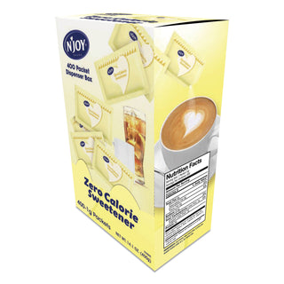 N'Joy Yellow Sucralose Zero Calorie Sweetener Packets, 0.04 oz Packet, 400 Packets/Box (NJO83220)