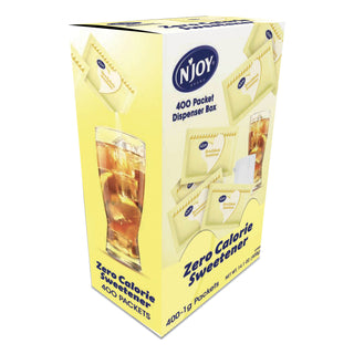 N'Joy Yellow Sucralose Zero Calorie Sweetener Packets, 0.04 oz Packet, 400 Packets/Box (NJO83220)