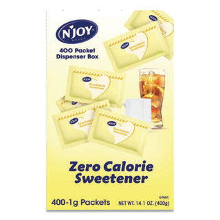 N'Joy Yellow Sucralose Zero Calorie Sweetener Packets, 0.04 oz Packet, 400 Packets/Box (NJO83220)