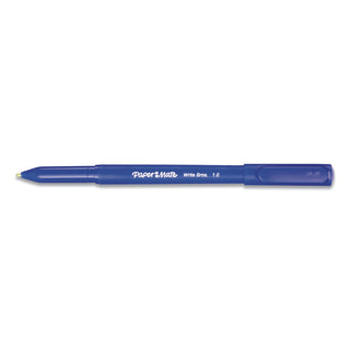 Papermate® Write Bros. Stick Ballpoint Pen, Medium 1mm, Blue Ink/Barrel, Dozen (PAP3311131C)