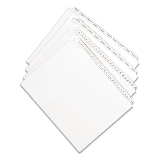 Avery® Preprinted Legal Exhibit Side Tab Index Dividers, Allstate Style, 10-Tab, 3, 11 x 8.5, White, 25/Pack (AVE82201)