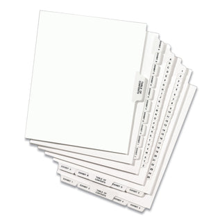 Avery® Preprinted Legal Exhibit Bottom Tab Index Dividers, Avery Style, 27-Tab, Exhibit A to Exhibit Z, 11 x 8.5, White, 1 Set (AVE11376)