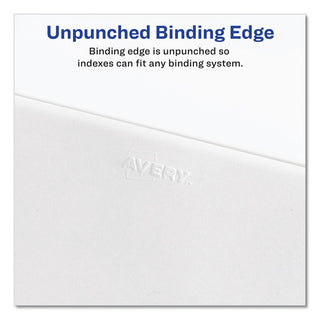 Avery® Preprinted Legal Exhibit Side Tab Index Dividers, Avery Style, 10-Tab, 10, 11 x 8.5, White, 25/Pack (AVE11920)