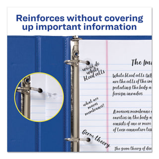 Avery® Dispenser Pack Hole Reinforcements, 1/4" Dia, Clear, 200/Pack (AVE05721)