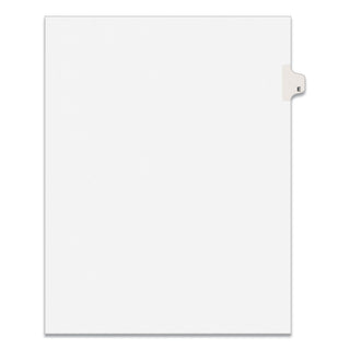 Avery® Preprinted Legal Exhibit Side Tab Index Dividers, Avery Style, 26-Tab, E, 11 x 8.5, White, 25/Pack (AVE01405)