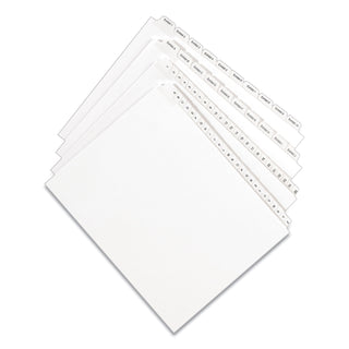 Avery® Preprinted Legal Exhibit Side Tab Index Dividers, Allstate Style, 10-Tab, 5, 11 x 8.5, White, 25/Pack (AVE82203)