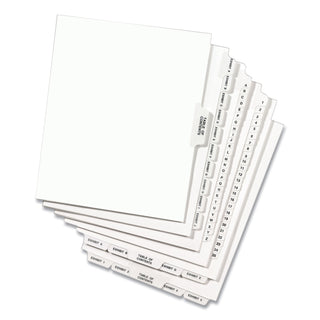 Avery® Preprinted Legal Exhibit Side Tab Index Dividers, Avery Style, 25-Tab, 26 to 50, 11 x 8.5, White, 1 Set (AVE01331)