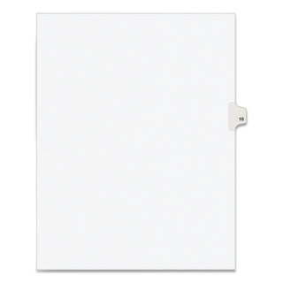 Avery® Preprinted Legal Exhibit Side Tab Index Dividers, Avery Style, 10-Tab, 10, 11 x 8.5, White, 25/Pack (AVE11920)