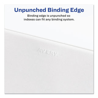 Avery® Preprinted Legal Exhibit Side Tab Index Dividers, Avery Style, 25-Tab, 26 to 50, 11 x 8.5, White, 1 Set (AVE01331)