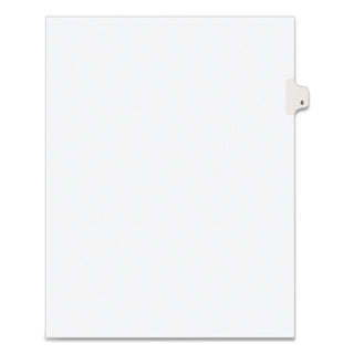 Avery® Preprinted Legal Exhibit Side Tab Index Dividers, Avery Style, 10-Tab, 6, 11 x 8.5, White, 25/Pack (AVE11916)