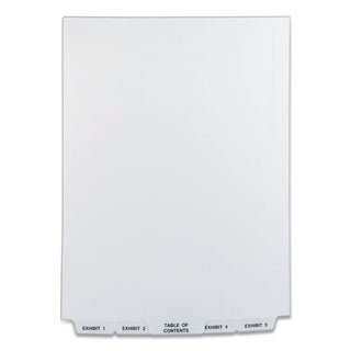 Avery® Preprinted Legal Exhibit Bottom Tab Index Dividers, Avery Style, 26-Tab, Exhibit 1 to Exhibit 25, 11 x 8.5, White, 1 Set (AVE11378)