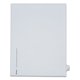 Avery® Preprinted Legal Exhibit Side Tab Index Dividers, Allstate Style, 10-Tab, 3, 11 x 8.5, White, 25/Pack (AVE82201)