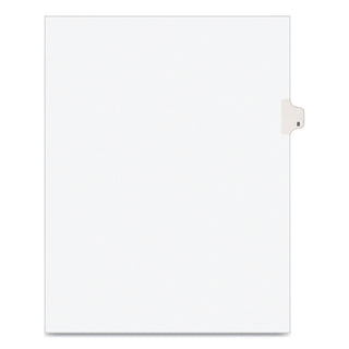 Avery® Preprinted Legal Exhibit Side Tab Index Dividers, Avery Style, 10-Tab, 8, 11 x 8.5, White, 25/Pack (AVE11918)