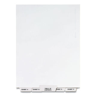 Avery® Preprinted Legal Exhibit Bottom Tab Index Dividers, Avery Style, 27-Tab, Exhibit A to Exhibit Z, 11 x 8.5, White, 1 Set (AVE11376)