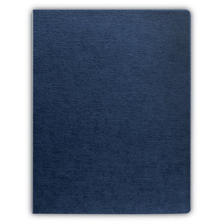 Fellowes® Expressions Linen Texture Presentation Covers for Binding Systems, Navy, 11.25 x 8.75, Unpunched, 200/Pack (FEL52113)